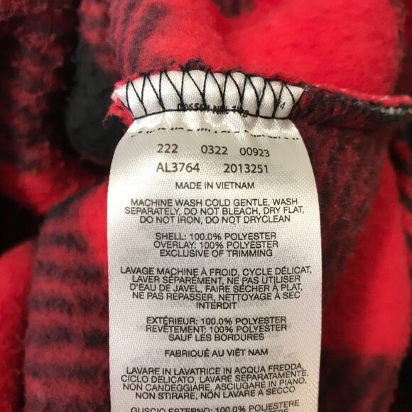 COLUMBIA ~ WOMENS MEDIUM ~ WEST BEND RED BLACK BUFFALO PLAID FLEECE SHIRT JACKET - Picture 5 of 6